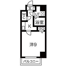 プリミエール常滑駅前 1Kの間取図画像