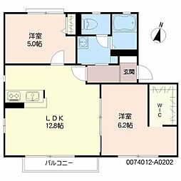 ディアス-J 2LDKの間取図画像