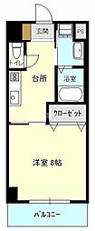 FLEURIR松浦2 1Kの間取図画像