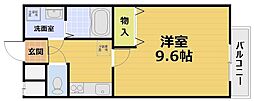 エスペランサ山科 1Kの間取図画像