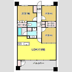 ロイヤルクレスト天白土原 3LDKの間取図画像