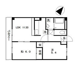 メゾン・エスポワール 2LDKの間取図画像