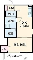 エフスタイル堺・堀上町1号館 1LDKの間取図画像
