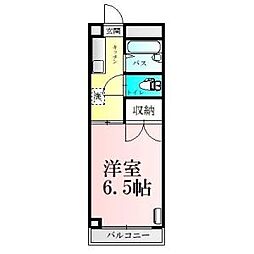 日成ヴィバーチェONE 1Kの間取図画像