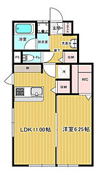 クロニクルB 1LDKの間取図画像