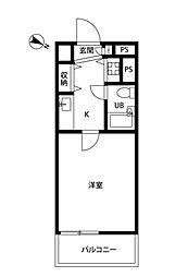 ホーユウコンフォルト東青梅 1Kの間取図画像