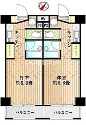 エクセラ大船 ワンルームの間取図画像