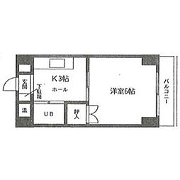 ラ・メゾン・藤ヶ丘 1Kの間取図画像