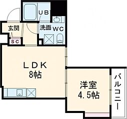 VIVIA 1LDKの間取図画像