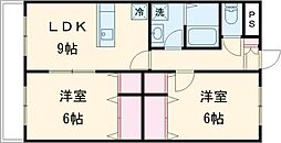 メゾン・エスポワール 2DKの間取図画像
