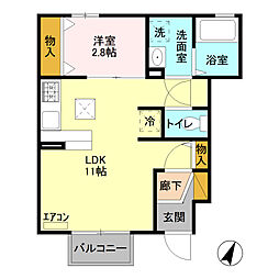 ルナール・A 1LDKの間取図画像