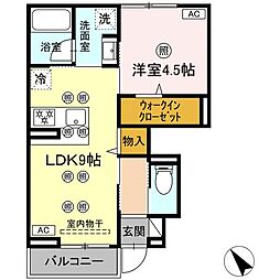 あそびタウン下松望町 1LDKの間取図画像