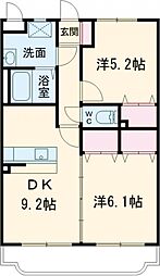 メゾンドール花山手 2LDKの間取図画像