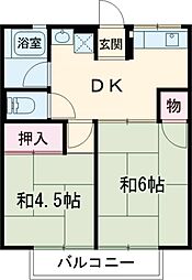 シティハイムイイヅカ 2Kの間取図画像
