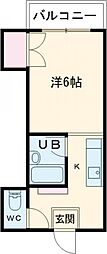アメニティハイツ ワンルームの間取図画像