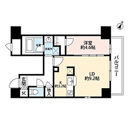 パークソレイユ3番館 1LDKの間取図画像