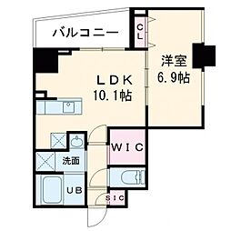 ArtizA阿波座 1LDKの間取図画像