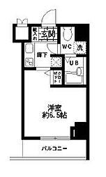 HF東日本橋レジデンス 1Kの間取図画像