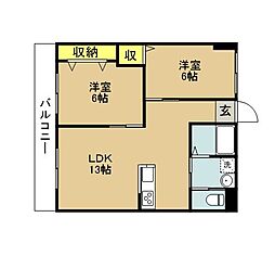 ストークマンション 2LDKの間取図画像
