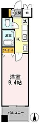 カスタリア志賀本通 1Kの間取図画像
