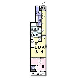 ヴェルデ下高井戸 1LDKの間取図画像
