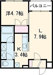エスポアール310 1LDKの間取図画像