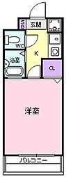 ハートフル野中2 1Kの間取図画像