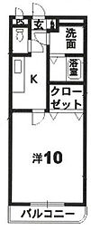 マリベールNT 1Kの間取図画像