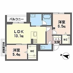 リオ・ルシオル(Rio Luciole) 2LDKの間取図画像