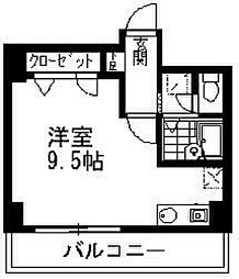 エース参番館 ワンルームの間取図画像