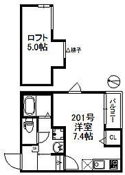 Nexus賀茂 ワンルームの間取図画像