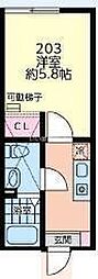 インテグラ真田 1Kの間取図画像