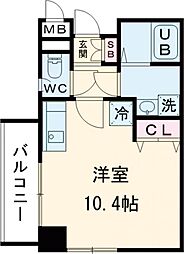 SDグランツ神戸大開通 1Kの間取図画像
