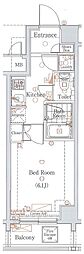 グラントゥルース板橋本町 1Kの間取図画像