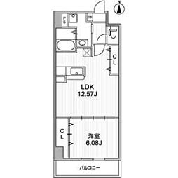 プリムローズアヴェニュー 1LDKの間取図画像