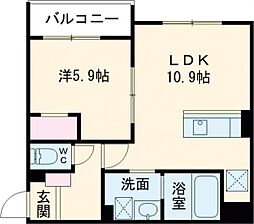 PLUSII 1LDKの間取図画像