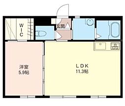 ポナールD 1LDKの間取図画像