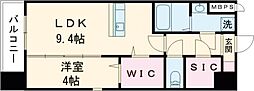 レクシア フラッツ桜町 1LDKの間取図画像