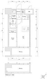 エンクレスト博多駅南FIT 1DKの間取図画像