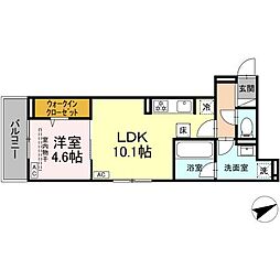 D Paina あざみ野I 1LDKの間取図画像