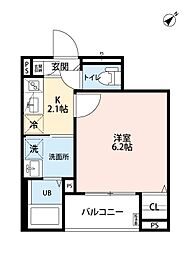新築robot home 今宿 1Kの間取図画像