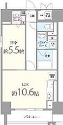 リラシオ西明石駅前 1LDKの間取図画像