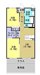 仮称)ベーシック山下町 2LDKの間取図画像
