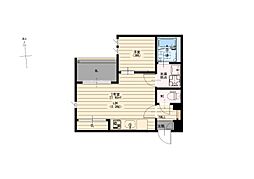 仮称)R-Smart 二本木 1LDKの間取図画像