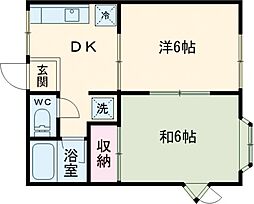 グリーンハイツ亀田 1LDKの間取図画像