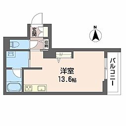 シャーメゾン月の杜 ワンルームの間取図画像