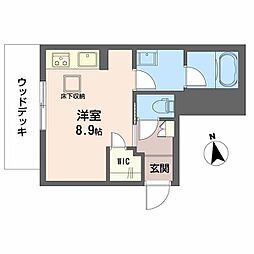 KIコーポレーション玉姓町 ワンルームの間取図画像
