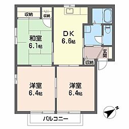 レジデンス植野 3Kの間取図画像