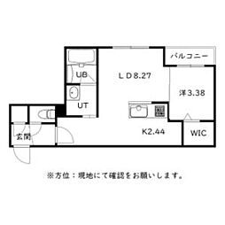 仮)千歳市本町2丁目MS 1LDKの間取図画像