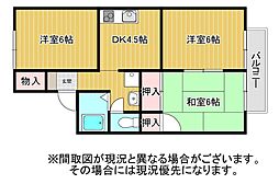 メゾンルミエール 3DKの間取図画像